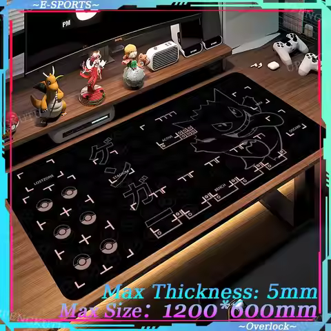 Mouse Pad Large Desk Mat P_Pokemones Anime Playmat 900x400 Xxl TGM PTCG Card Games Speed Computer an