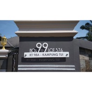 HOUSE NUMBER PLATE  STAINLESS STEEL & MILD STEEL