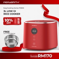 PerySmith 3L Low GI Rice Cooker EasyCooking Series PS900
