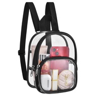 Clear Mini Backpack Stadium Approved, Size 7.5"x2.8"x9" for Girls, for Concert, Festival, Sport Even