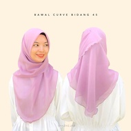 Tudung Bawal Cotton Curve Bidang 45 Bawal Plain Raya 2023