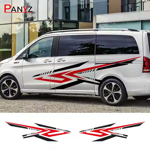 2Pcs/Lot Car Stickers For Mercedes Benz Vito V Class Viano W447 W639 W638 Camper Van Graphics Vinyl 