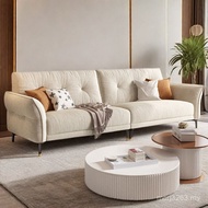 Beihong Mesh Clearance Rental Room Three-Person Light Luxury New Style 2025 Straight Fabric Sofa Exh