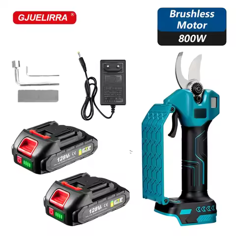 21V Brushless Electric Pruner Shear Fruit Tree Bonsai Pruning Scissors with Digital Battery Display 