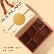 Creative Mooncake Packaging Box Simple Egg Yolk Flowing Heart Pastry Box 6 Pieces 75g Mid-Autumn Fes