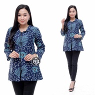 BLOUSE BATIK WANITA/BATIK KANTOR/BLOUSE BATIK LENGAN PANJANG F69