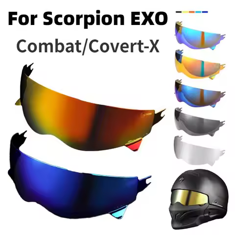 Helmet Visor for Scorpion EXO Combat Covert-X Capacetes Visera Sunscreen Windshield Helmet Shield Mo