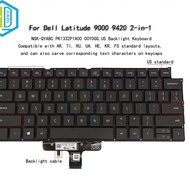 New US UK JP GR Laptop Backlit Keyboard For Dell Latitude 9000 9430 9420 2 in 1 Backlight Teclado 08