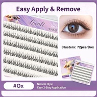 Tweezrs 72 Cluster Eyelash Extension No Need Glue Cluster Lashes Glue Free Self-Adhesive