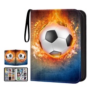 900 Pockets Soccer Card Binder, Trading Card Binder 9 Pocket with 50 Removable Sleeves for Football 