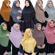 qeysa hijab/bergo daily oval polos Salma Qeysa / bergo jilbab oval