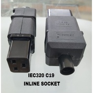 IEC320 16A 250V C19 INLINE/POWER  SOCKET 16A 02000300