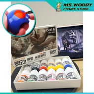 (Readystock) Ray Studio Water Based 12 Color Acrylic Paint Set For Figure Gundam Model Kits Bjd (现货）