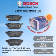 BOSCH Rear Brake Pad VIOS NCP93 NCP150 NCP151 NSP150 NSP151 YARIS NCP91 G-spec S-spec BREAK PAD