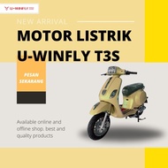 Motor Listrik Model Vespa Uwinfly T3s Kuning / Terlaris / Bergaransi