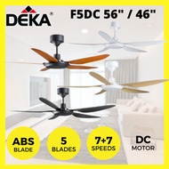 DEKA KRONOS F5DC 56" Baby Fan 46" 5 Blade DC Motor 14Speed Remote Control Ceiling Fan with Light Kipas 风扇