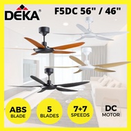 DEKA KRONOS F5DC 56" Baby Fan 46" 5 Blade DC Motor 14Speed Remote Control Ceiling Fan with Light Kip
