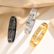 Enamel Color Letter H Bracelet Female Stainless Steel Buckle Trendy h Bracelet Stainless Steel Coupl