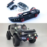 TRX4M Universal Simulation Front Bumper with Electric Winch for 1/18 RC Crawler Car Traxxas TRX4-M D