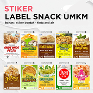 Set Stiker Label Snack UMKM Desain Eksklusif - 100 pcs - Tahan Air & Tahan Lama