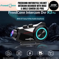 FREEDCONN 6 RIDER MOTORCYCLE HELMET INTERCOM RECORDER WITH NOISE & ANGLE CAMERA (R3 PRO)