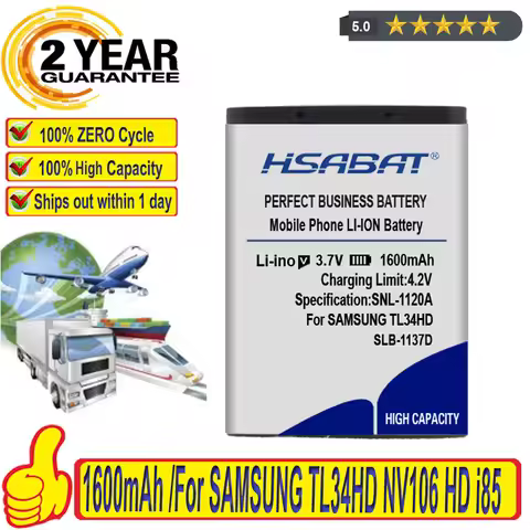 Top Brand 100% New 1600mAh SLB-1137D SLB 1137D Camera Battery for SAMSUNG TL34HD NV106 HD i85 i100 N
