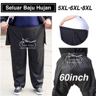 5XL - 10XL Seluar Besar Baju Hujan Seluar Saja Waterproof Bigger Size Pants Baju Hujan Seluar Rainsu