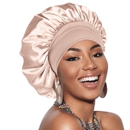 Adubor Silk Bonnet for Sleeping Women Men - Double Layer Satin Bonnet - Non-Slip Silk Turban - Hair