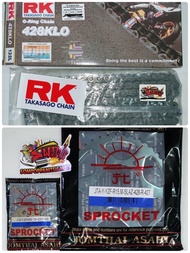 โซ่โอริง (o-ring)สีดำ+สเตอร์ R15-รุ่นแรก/M-SLAZ/EXCITER 14-42-132 1ชุด3ชิ้น(rk+sun)