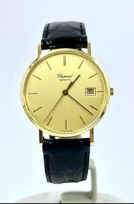 蕭邦 1094 Classic 原裝金面18K黃金皮帶錶(32 mm)、蕭邦石英機芯、原裝包金扣 Chopard 1094 Classic , Original Dial  18K Yellow Go