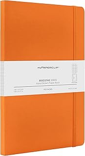 myPAPERCLIP Executive Series A5 Checks/Square Grid Notebook | 192 Pages, 80 GSM, Soft Cover, A5 (5 .
