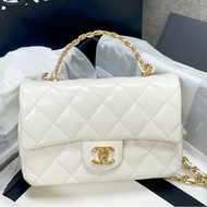 ❌已售❌ Chanel 23s 金屬手柄 珍珠白 small Flap Bag
