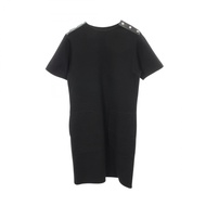 [Used] Hermes HERMES Dress, Sellier Button, Black Wool Dress, Women's, Used A