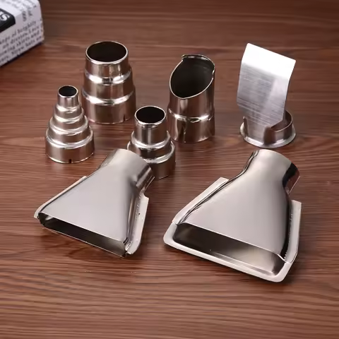 7Pcs Heat Gun Air Nozzles Kit Stainless Steel Hot Air Gun Nozzles Air Outlet Diameter 35mm Heat Gun 