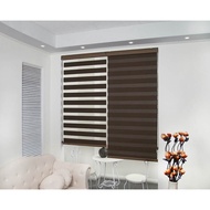 ROLLER BLIND ZEBRA-ZEBRA BLIND MINIMALIST HOME OFFICE CURTAIN BROWN/SET