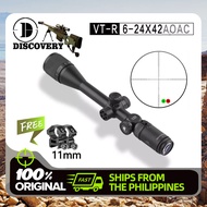 【Free 11mm mount】Upgrade Your Hunting and Sniping Game with Discovery VT-R 6-24x42AOAC Sight Scope: Tactical Accessories, Infrared Technology, and Precision Optics for PCP Rifles