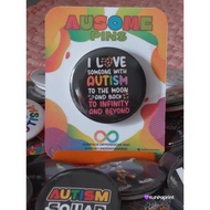 Kuhpaprint _ 1 _ Autism Awareness Button Pins [44mm/1.75in Glossy]