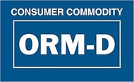 "Consumer Commodity ORM-D" Labels/Stickers, 1 3/8" x 2 1/4", Blue/White, 500 Labels Per Roll (1 Roll