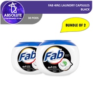 [Bundle of 2] Fab 4in1 Laundry Capsules 24 Pods/30 Pods