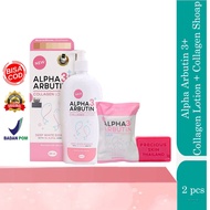 ALPHA ARBUTIN3+ BODY LOTION + COLLAGEN SHOAP / ALPHA ARBUTIN COLLAGEN 3 PLUS / PEMUTIH KULIT