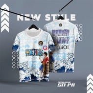 NEW 2023 ONE PIECE Jersey Microfiber MONKEY Luffy Gear 5 JERSEY COLLAR ANIME NEW DESIGN RETRO COLLAR