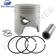 SALE 6H4-11631-09 Piston and 3 Rings Kit STD For Yamaha Outboard Motor 2t 40HP 50HP 3 Cylinder 6H4-1