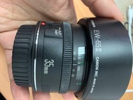 Canon EF 35mm F2 with hood