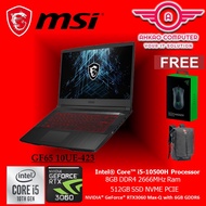 MSI Thin GF65 10UE-423 15.6'' FHD 144Hz Gaming Laptop ( I5-10500H, 16GB, 512GB, RTX3060 6GB, W10 )