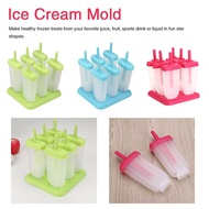 authentic 6Pcs Ice Cream Popsicle Molds Cooking Tools Rectangle Shaped Reusable DIY Frozen Ice Cream