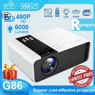 Je4Z 【Malaysia Stock】6000 lumens Android Mini Projector HD Projector WIFI LCD Led Projector Home Cinema Support 3D/USB/H