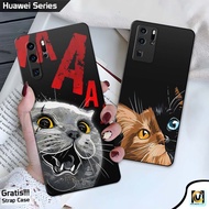 HP Case Huawei P30hp | P30 Pro | P30 Lite | P40 | Latest P40 Pro Cat Motif - Huawei P30 & P40 Series