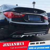 For Hyundai Sonata Body kit spoiler 2011-2013 For Sonata 8 ABS Rear lip rear spoiler front Bumper Di