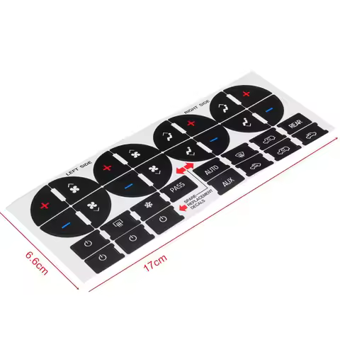 Dash AC Radio Button Repair Stickers Fit 07-14 GMC Avalanche Tahoe Sierra Climate Control Decal Repl
