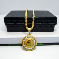 GOLD d LUX jewelries PADRE PIO NECKLACE  High Quality Authentic 316L Stainless Steel 18k Gold Plated
